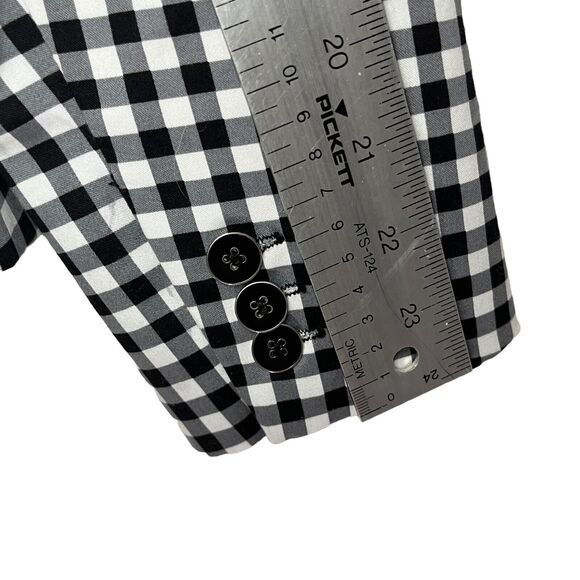 New York & Company Blazer Jacket Women Sz 12 7th Avenue Suiting Gingham Check - Picture 10 of 14